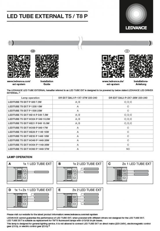115cm Ledvance T5 G5 LED Röhre EXTERNAL HE28 1149 mm 16W 840 4000K Neutralweiß dimmbar GLAS