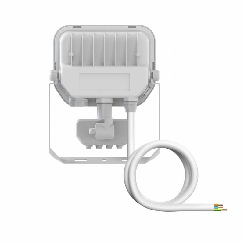 LEDVANCE Muliti Select weißer LED Fluter FL10 SN mit Sensor 8 W / 6 W 3000K warmweißes Licht - wählbare Wattageneinstellung (Multi Lumen)