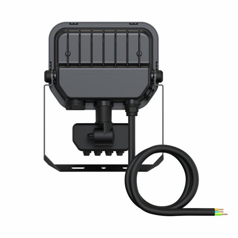 LEDVANCE Muliti Select schwarzer LED Fluter FL10 SN mit Sensor 8 W / 6 W 4000K neutralweißes Licht - wählbare Wattageneinstellung (Multi Lumen)