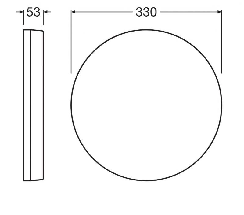 Ledvance LED Wand- und Deckenleuchte LISOEV 330 R 19W 830 840 SF FLAT