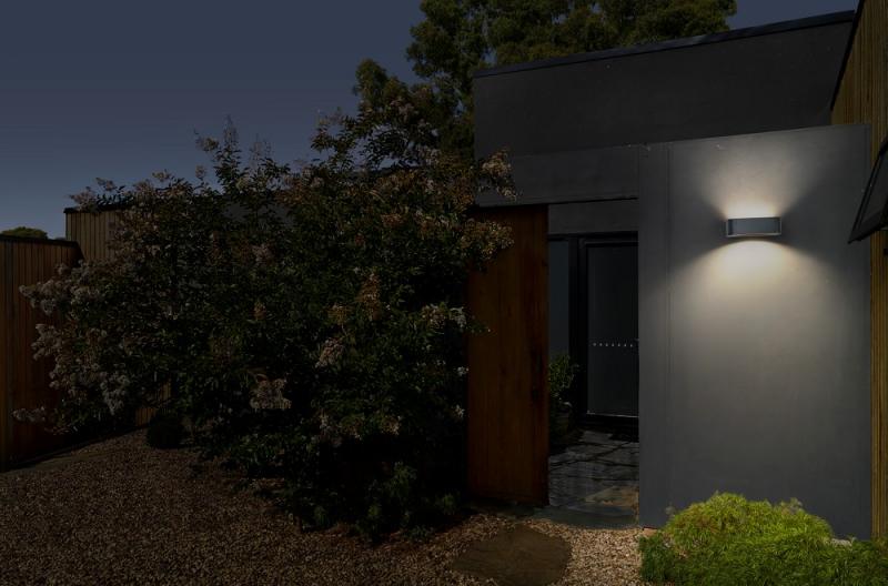OSRAM ENDURA Style Solar Bright Daylight Sensor Wandleuchte UpDown IP65 Dunkelgrau