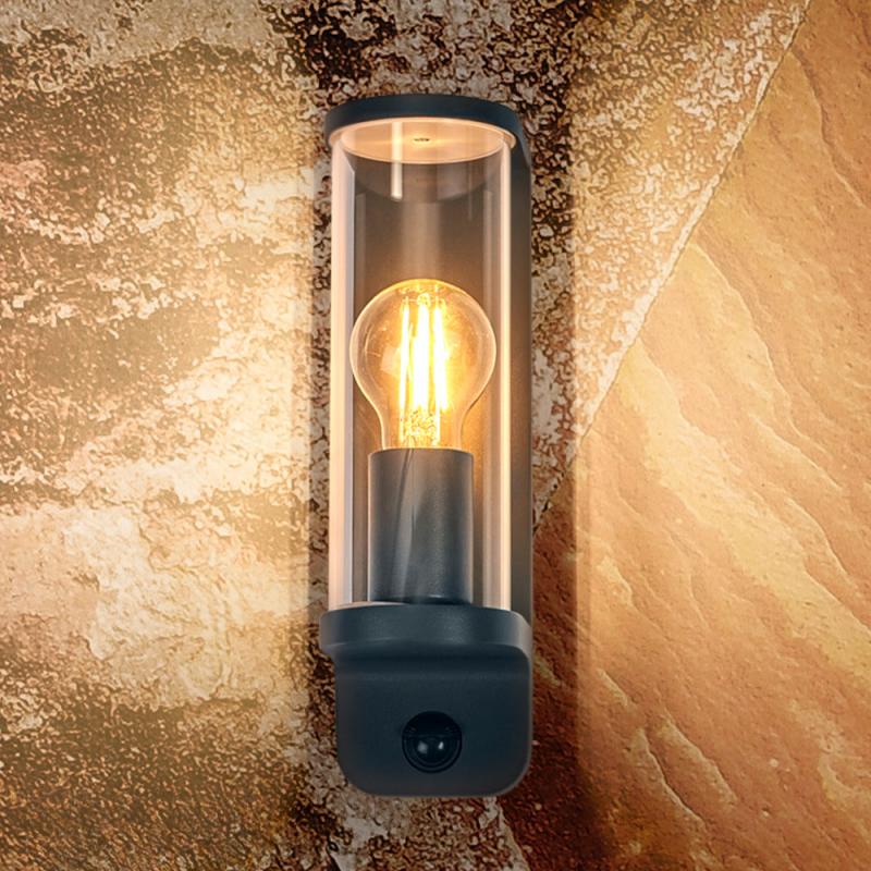 OSRAM ENDURA Classic Tubular Wandleuchte Sensor E27 IP44 Dunkelgrau