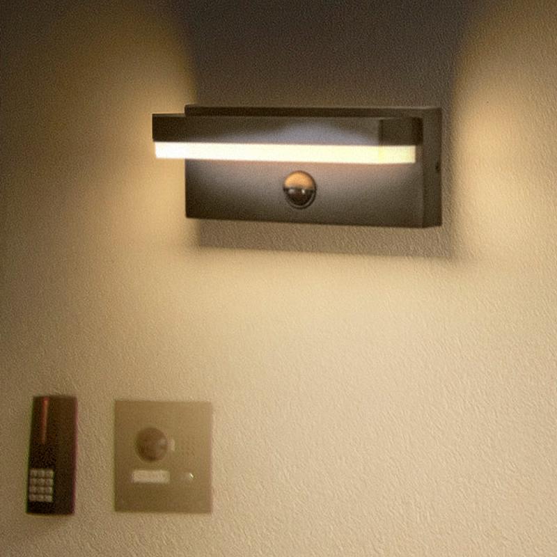 OSRAM ENDURA Style Robust Wandleuchte Sensor 12,5W IP54 Dunkelgrau