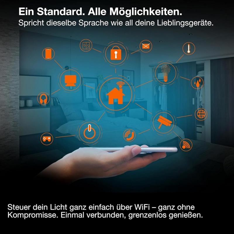 OSRAM SMART+ WIFI Steckdose mit Nachtlicht IP20-Schutz - für Integration von Geräten ins Smart Home und Sicherheit