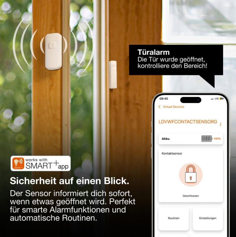 OSRAM SMART+ Sensor zur Erkennung offener Türen und Fenster mit WiFi-Technologie IP20 weiß