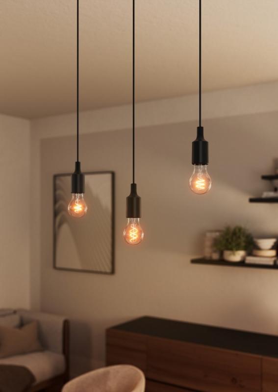 OSRAM VINTAGE 1906 PenduLum BELL Ø 9cm Schwarz aus Kunststoff - Schlichte Pendelleuchte mit E27 Fassung ohne Leuchtmittel