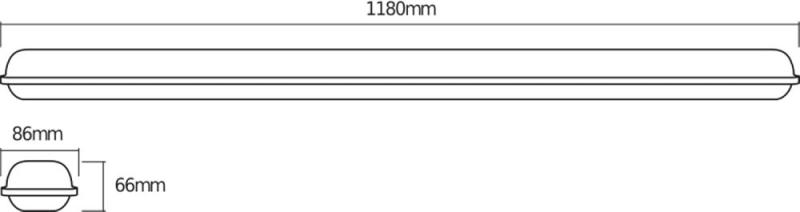 120cm OSRAM SubMARINE LED integrated 1200 Feuchtraumleuchte 36W IP65 Damp Proof 4000K neutralweißes Arbeitslicht