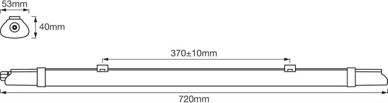 60cm OSRAM SubMARINE integrated 600 LED Feuchtraumleuchte 10W 4000K IP65 extrem flach - universalweißes Licht