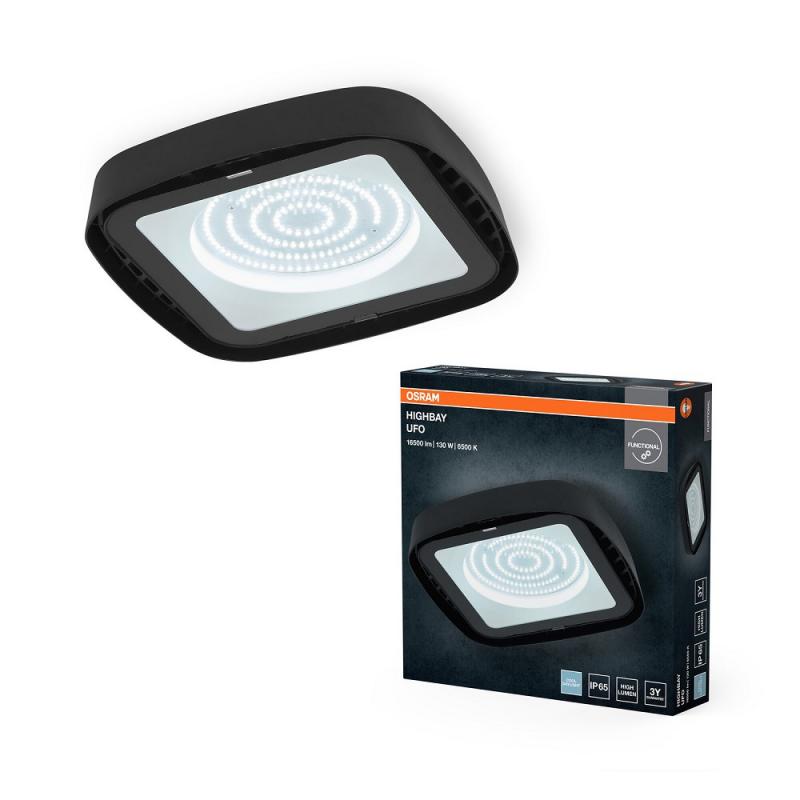 OSRAM LED Hallenleuchte Highbay Ufo 130W 865 IP65 Black