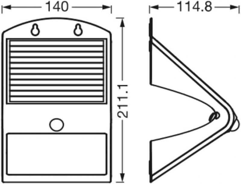 Osram Solar LED Außen Flutlicht ENDURA Flood Butterfly mit Sensor 4W 4000K neutralweißes Licht