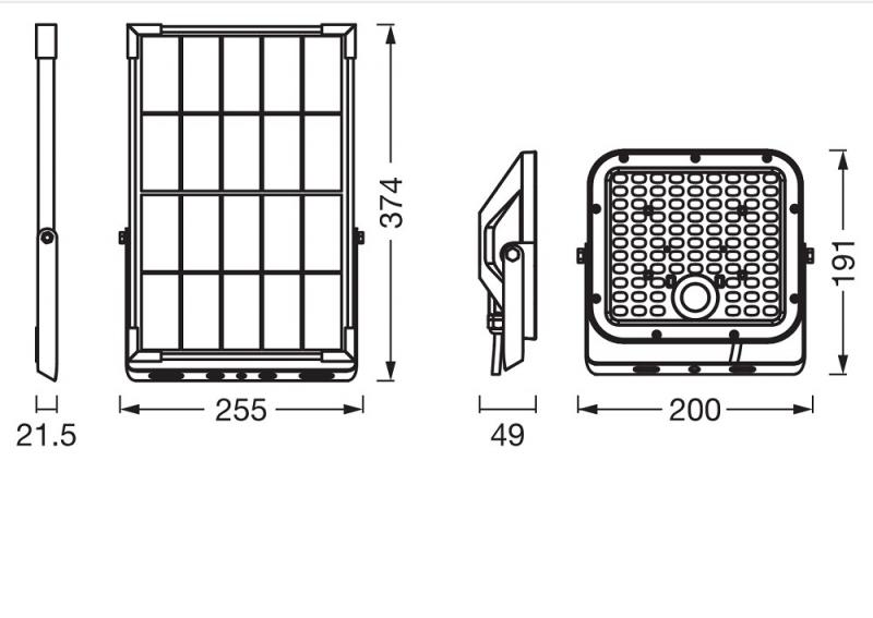 Osram Solar LED Außen Fluter ENDURA FLOOD mit Sensor 30W 4000K neutralweißes Licht mit Fernbedienung