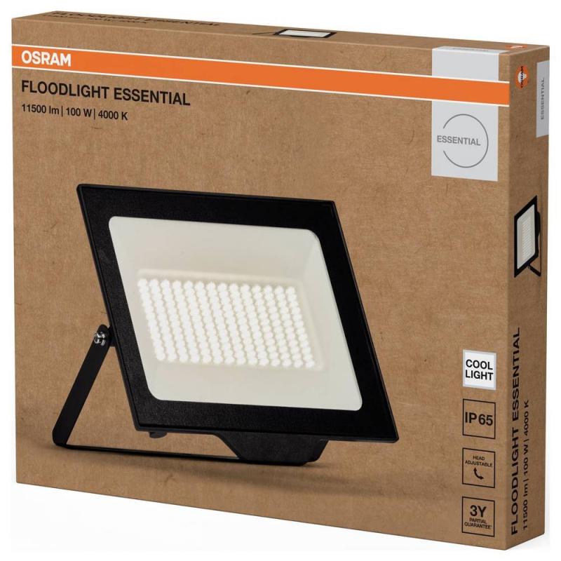 OSRAM LED Fluter Floodlight Essential 100W 4000K Neutralweiß IP65 schwarz