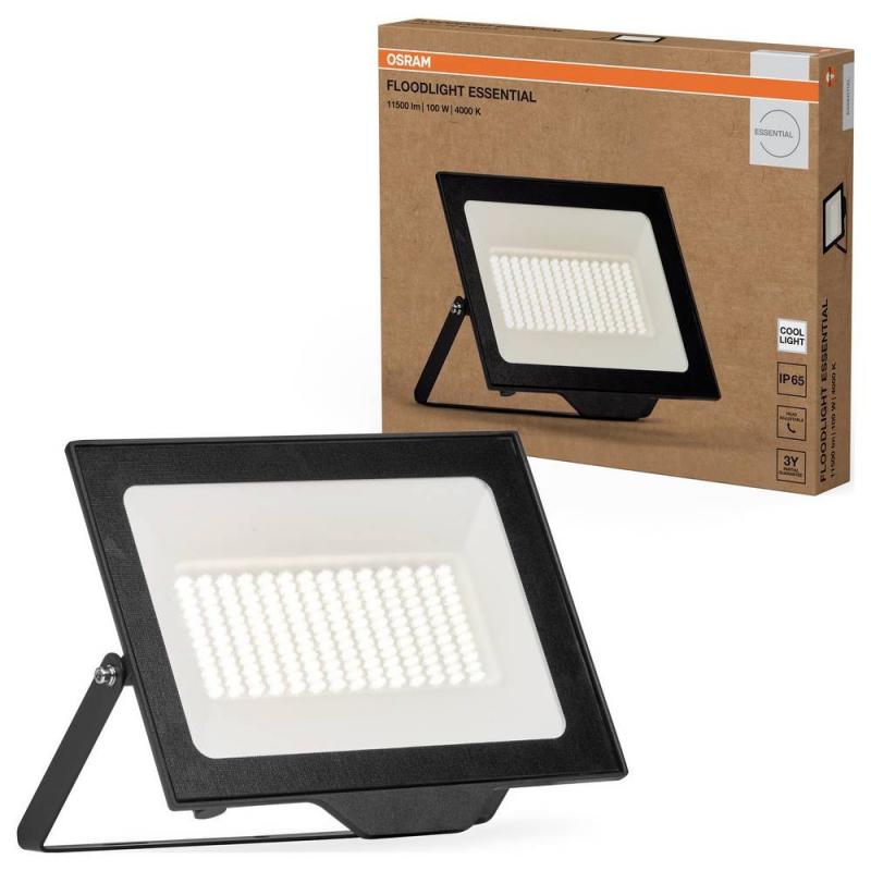 OSRAM LED Fluter Floodlight Essential 100W 4000K Neutralweiß IP65 schwarz