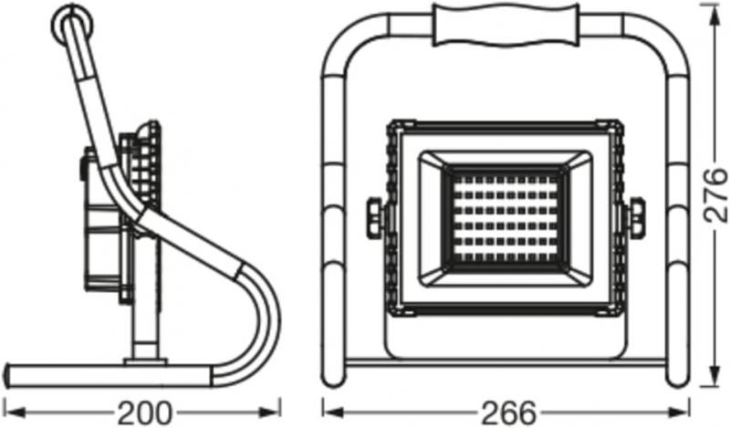 OSRAM Akku LED Baustrahler 30W neutralweißes Licht - für Renovierung, Keller und Garagen