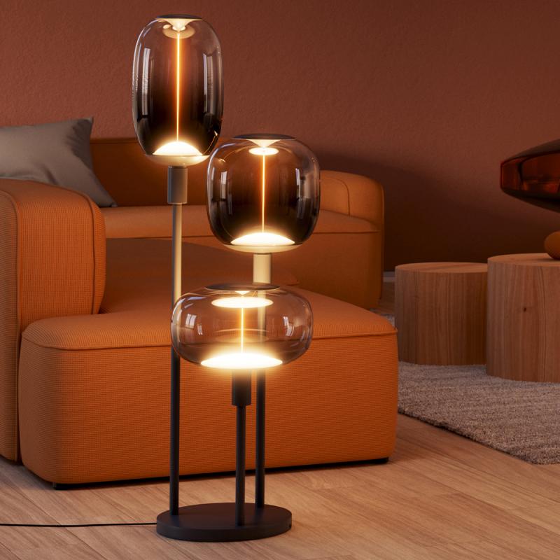 OSRAM Stehlampe DECOR STICK Anthrazit Höhe 146cm  mit 3 x E27 Fassungen ohne Leuchtmittel