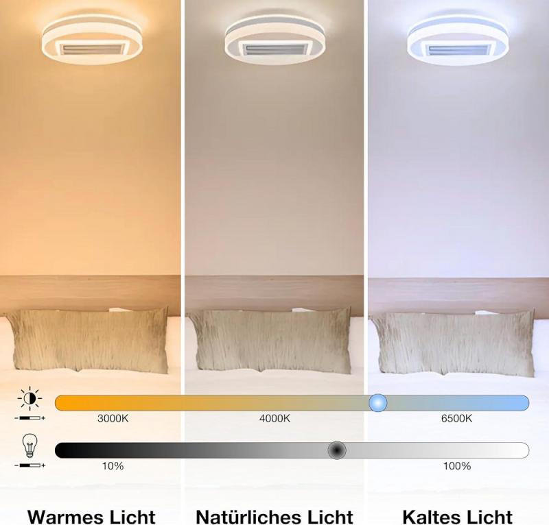 OSRAM Deckenlicht/-ventilator rund 55W CCT dimmbar Tunable White