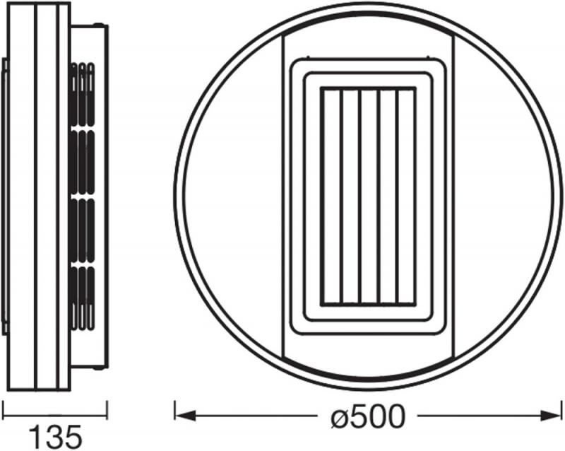 OSRAM Deckenlicht/-ventilator rund 55W CCT dimmbar Tunable White