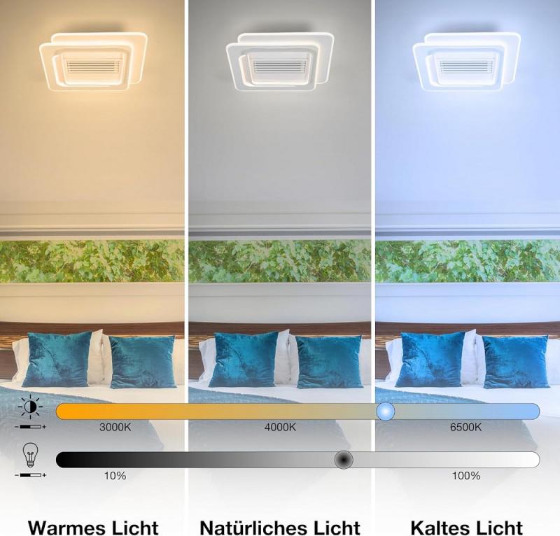 Osram Deckenlicht/-ventilator eckig 55W CCT dimmbar
