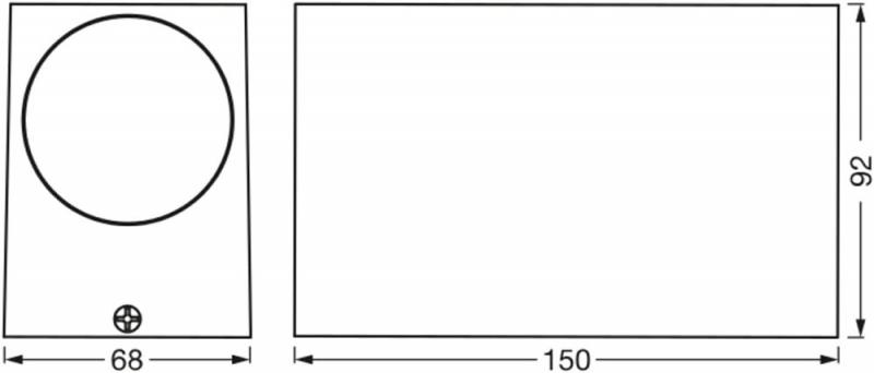 OSRAM Wandleuchte Endura Classic Square Up & Down in Schwarz aus Aluminium