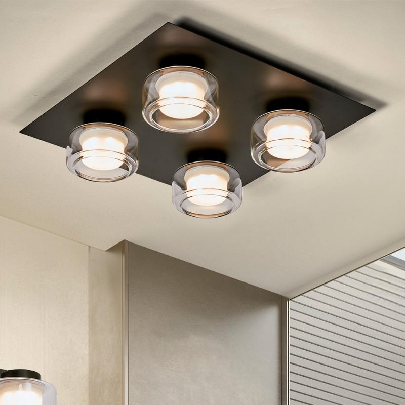 OSRAM Orbis Flame 5.5W Click CCT IP44 Deckenlampe 4-flg, auch fürs Badezimmer - mit umschaltbarer Farbtemperatur