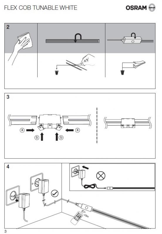 5M Osram Flex COB LED-Streifen tunable white mit Fernbedienung IP20