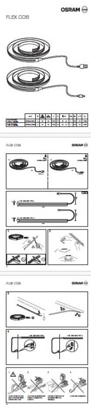 1,5M Osram Flex COB USB Type A LED-Streifen mit warmweißem Licht IP20