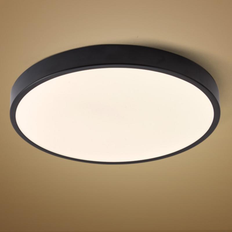 OSRAM Orbis Flache LED-Deckenleuchte Slim Moia Ø 48 cm in Schwarz 36W Warmweißes Licht