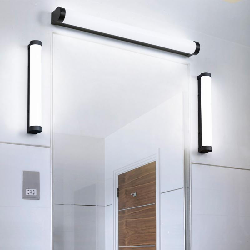 OSRAM Obris Tube Frost Glass Wandlampe & Spiegelleuchte Schwarz fürs Badezimmer Click CCT Dimmbar 40cm IP44 Chrom - mit umschaltbarer Farbtemperatur