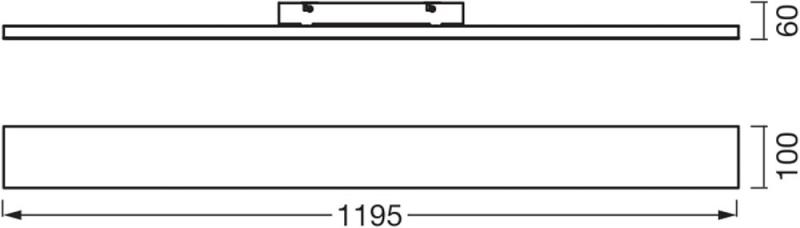 120cm OSRAM rahmenlose Panelleuchte Planon Frameless 1200x100mm 30W 3000K warmweißes Licht