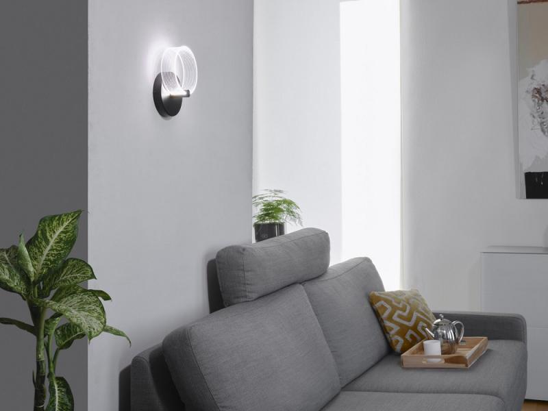 OSRAM Wandleuchte Decor Circle in Schwarz rund 8W - CLICKCCT - Sehr vielseitig durch eine wählbare Lichtfarbe
