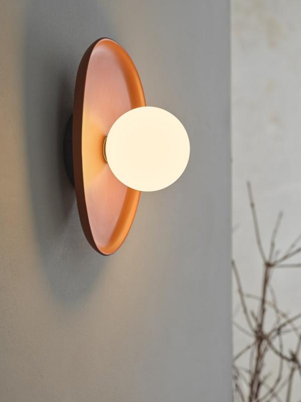 OSRAM Wandleuchte Decor Clay Nest aus Ton mit matter glaskugel mit G9 Fassung braun