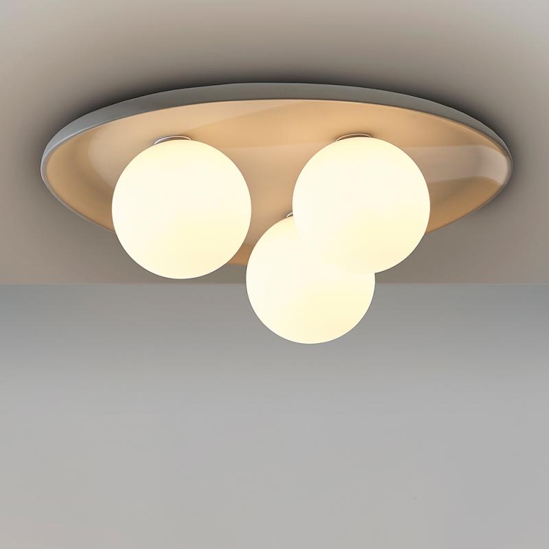 OSRAM Deckenleuchte Decor Concrete Nest aus Beton mit 3 x G9 Fassung grau - mit matten Glaskugeln