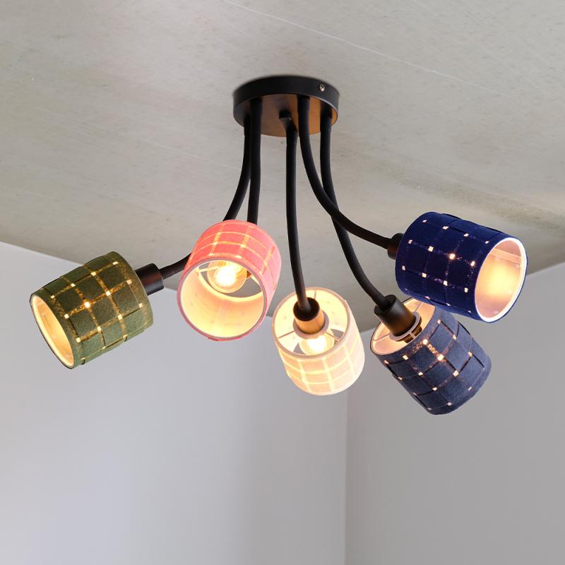 OSRAM Deckenleuchte Decor Felt Weaving Cans Multicolor aus Filz / Stahl mit 5 x E14 Fassung