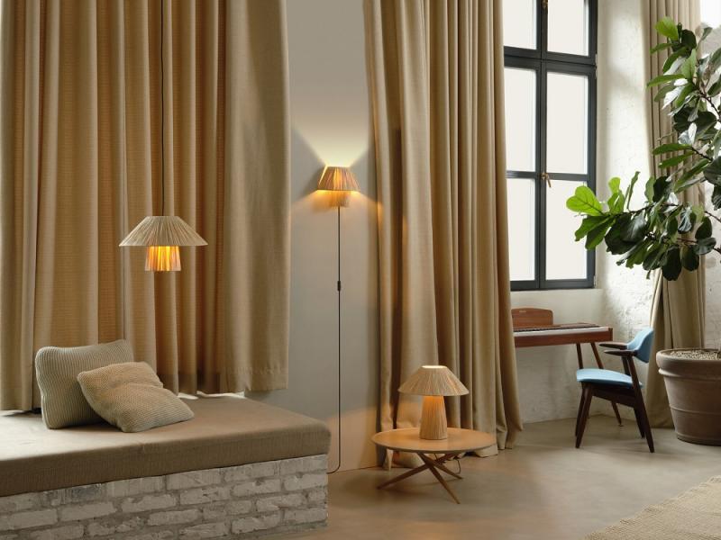 OSRAM Tischleuchte Decor Bamboo Paper Hut aus nachhaltigem Bambuspapier mit E27 Fassung Ø 40 cm