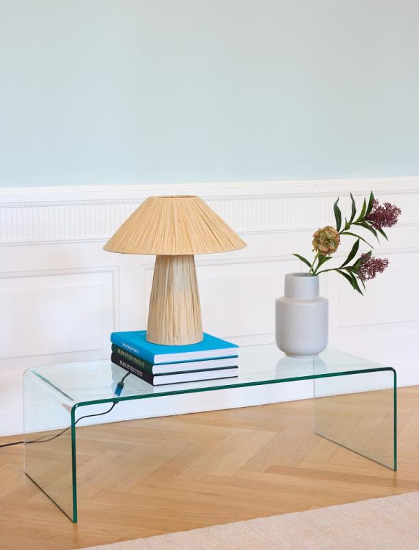 OSRAM Tischleuchte Decor Bamboo Paper Hut aus nachhaltigem Bambuspapier mit E27 Fassung Ø 40 cm