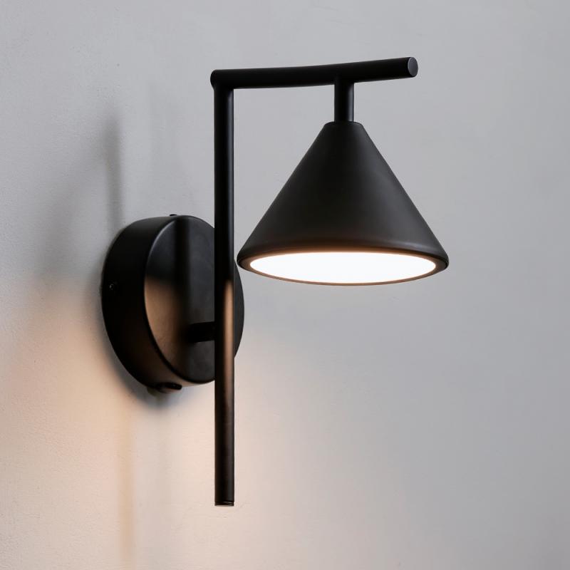 Osram Wandleuchte Decor Fuji aus Stahl in Schwarz mit warmweißem Licht