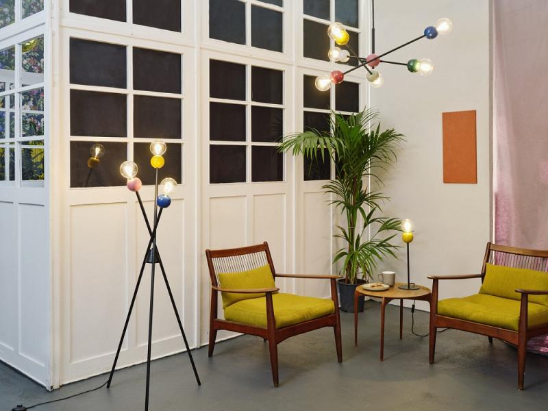 OSRAM Stehleuchte Decor Bubble in Multicolor aus Metall mit E27 Fassungen