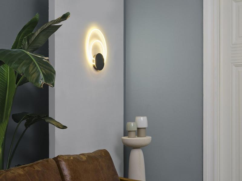 Osram Wandleuchte Decor Helios in Anthrazit / Transparent 3-stufige dimmbar mit warmweißem Licht - imposantes Filament-Design