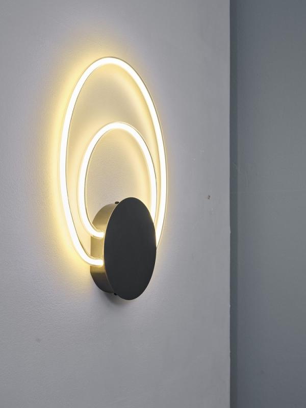 Osram Wandleuchte Decor Helios in Anthrazit / Transparent 3-stufige dimmbar mit warmweißem Licht - imposantes Filament-Design