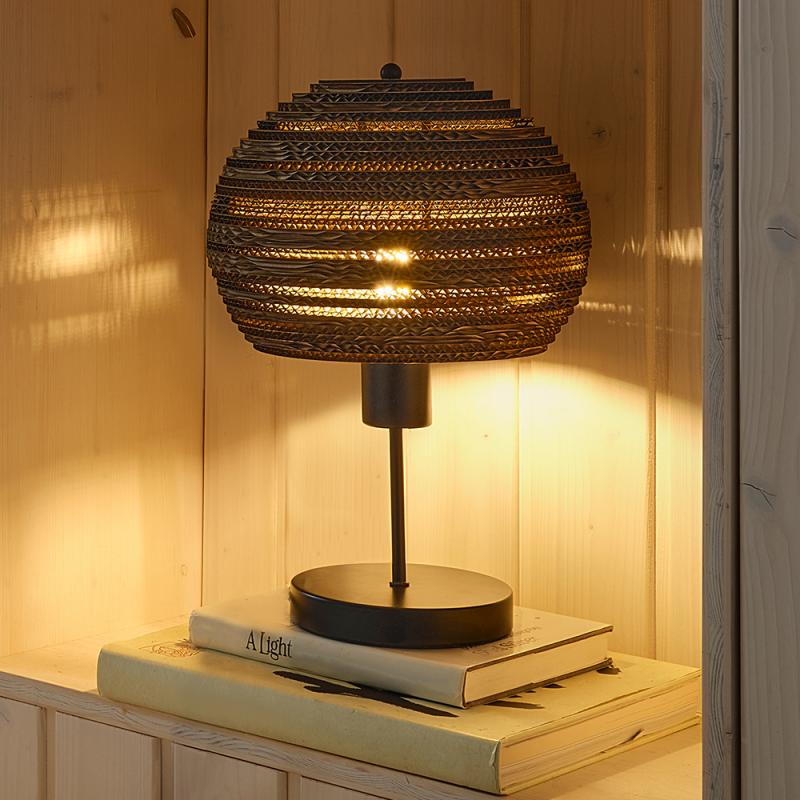 OSRAM Tischleuchte BALL, braun, Höhe 39 cm,  aus Wellpappe