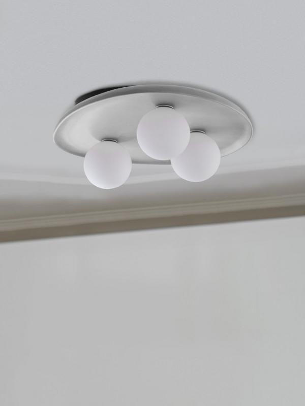 Osram Deckenleuchte Decor Plaster Nest aus Gips in Weiß mit 3 x G9 Fassung - mit matten Glaskugeln