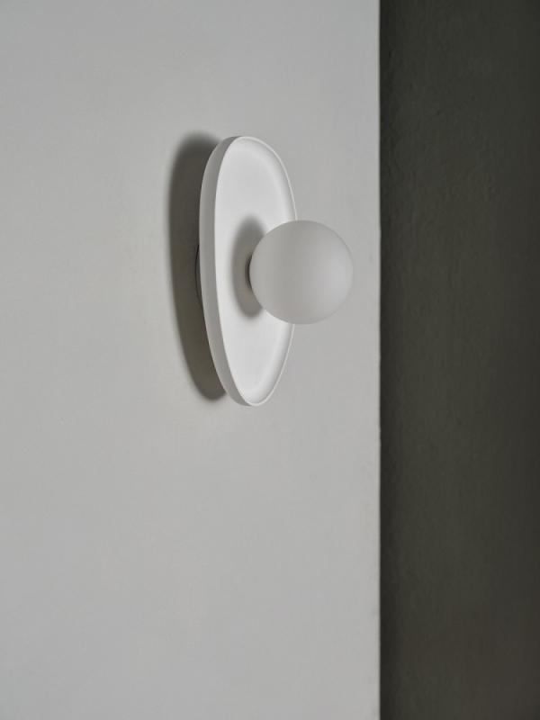 Osram Wandleuchte Decor Plaster Nest aus Gips in Weiß mit G9 Fassung - mit matter Glaskugel