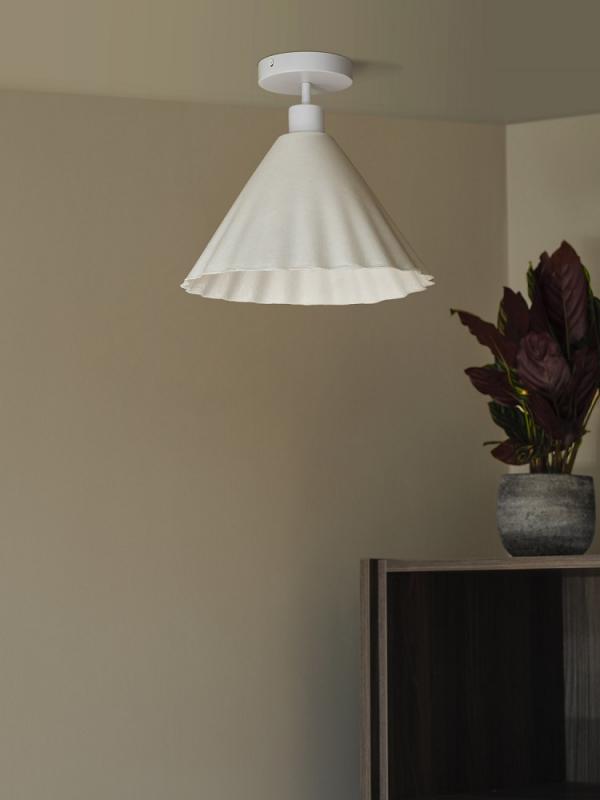 OSRAM Deckenleuchte Decor Pulp weiß Ø 31 cm aus Metall und Pappmaschee mit E27 Fassung