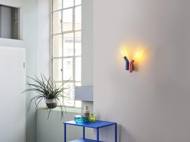 OSRAM 2-flammige Wandleuchte Decor Straw in Multicolor aus Metall mit E27 Fassungen