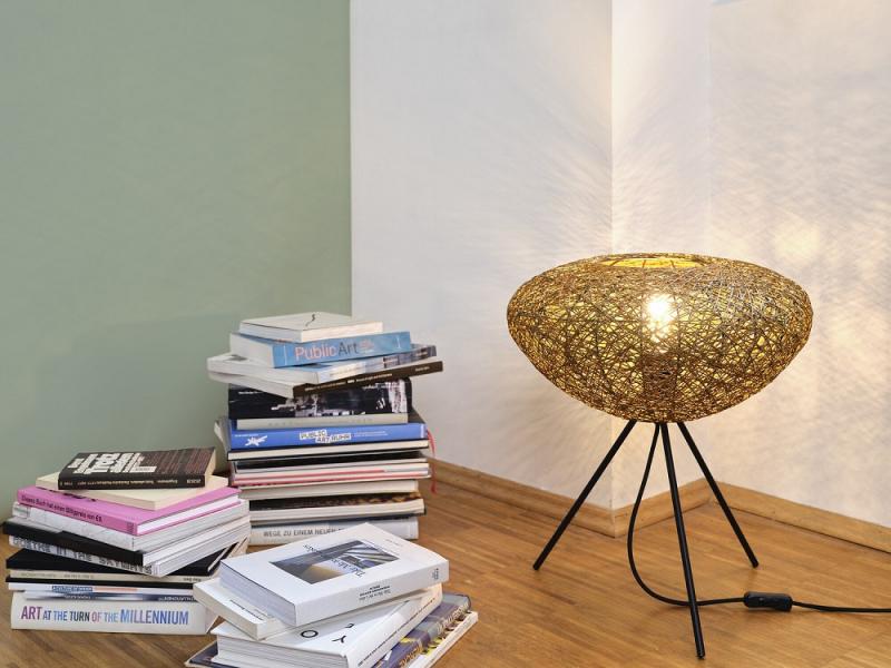 OSRAM Tischleuchte Decor Paper Drop aus Papier in Tropfenform mit E27 Fassung beige