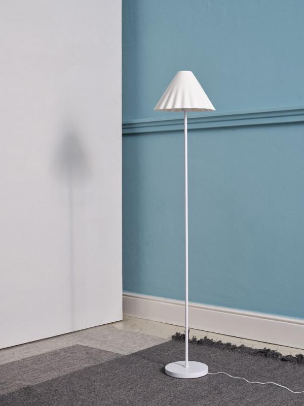 OSRAM Stehleuchte Decor Pulp weiß dimmbar aus Metall und Pappmaschee mit E27 Fassung