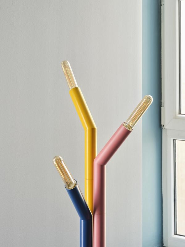 OSRAM 3-flammige Stehleuchte Decor Straw in Multicolor aus Metall mit E27 Fassungen