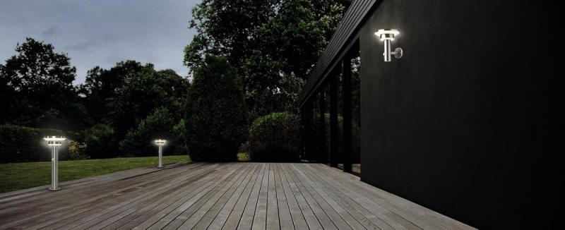 OSRAM ENDURA STYLE Solar Außenwandleuchte 6W Edelstahl Sensor - Bewegungs- & Lichtsensor, 3 Modi, IP44, modernes Design für Garten & Terrasse