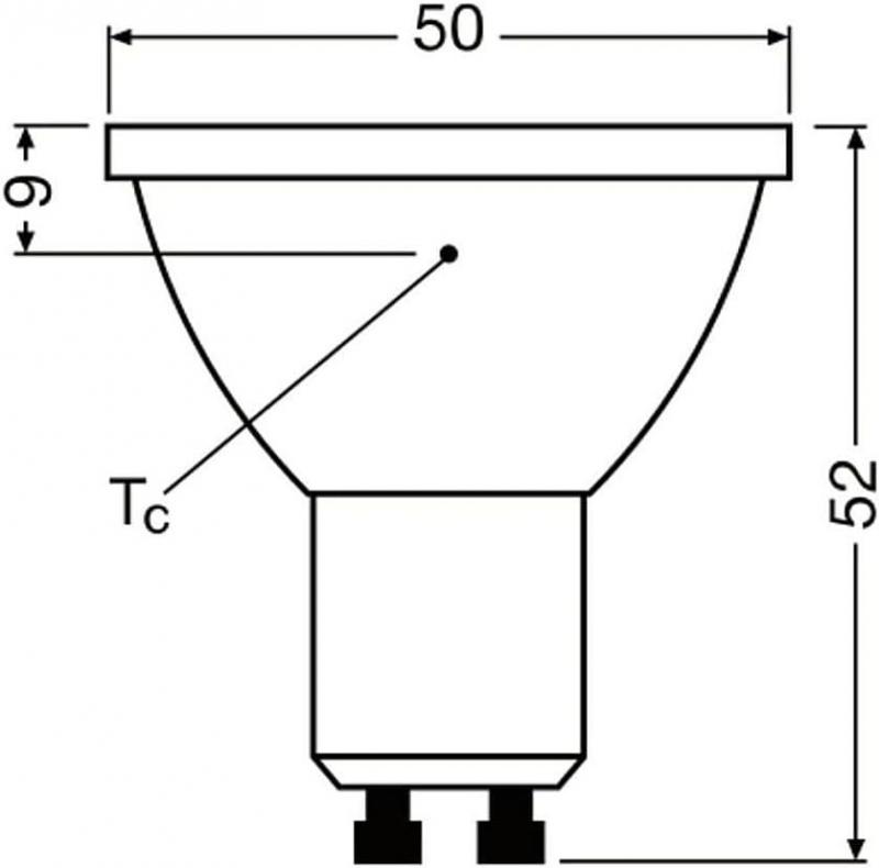 Ledvance GU10 PAR16 Reflektor 120° 6.9W wie 51W dimmbarer warmweißer Strahler 3000K 90Ra mit hoher Farbwiedergabe - mittig Klarglas
