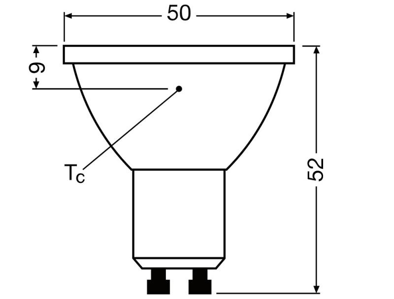 Ledvance GU10 PAR16 Reflektor 36° 2,4W wie 35W dimmbarer warmweißer Strahler 3000K 97Ra sehr hohe Farbwiedergabe